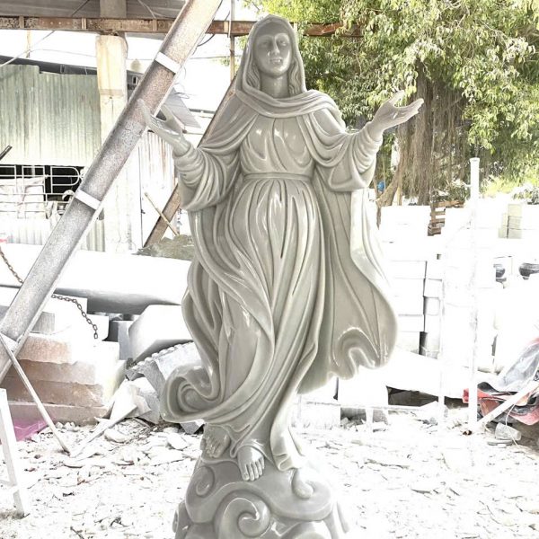 Tượng Đức Mẹ Lên Trời bằng đá cẩm thạch cao 1,8 mét (ĐMLT06)
