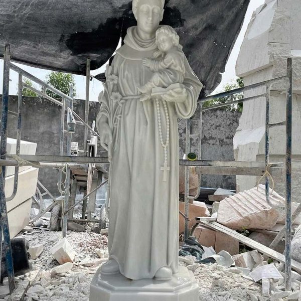 Tượng Thánh Anton bằng đá tự nhiên cao 1,8 mét (AT04)