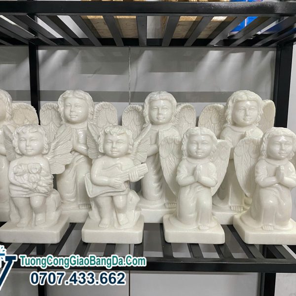 Tượng Thiên Thần để mộ bằng đá cao 30 cm (TT22)