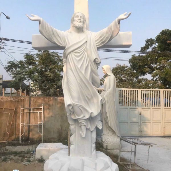 Tượng Chúa Giêsu Lên Trời bằng đá cẩm thạch cao 2,3 mét (CLT05)