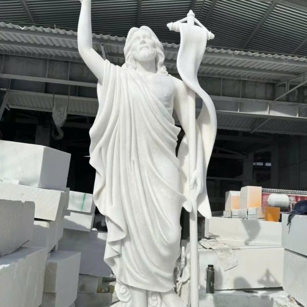 Tượng Chúa Phục Sinh bằng đá tự nhiên nguyên khối cao 1,8 mét (CPS02)