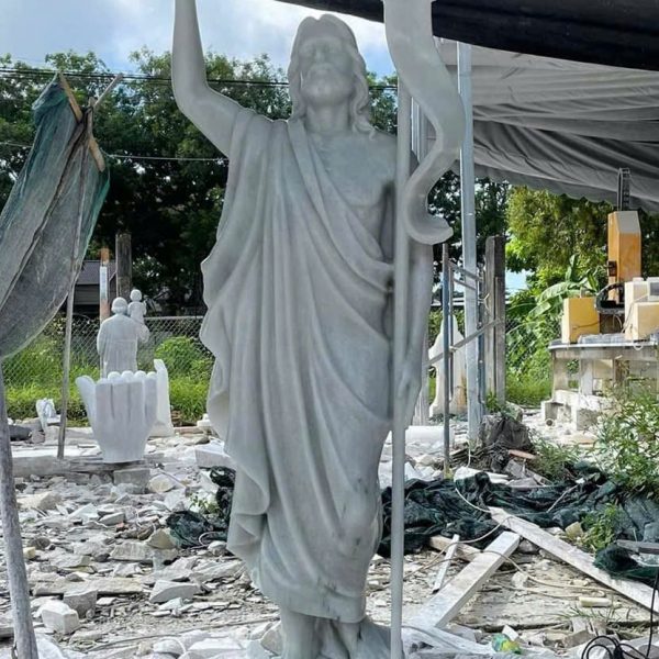 Tượng Chúa Phục Sinh bằng đá tự nhiên nguyên khối cao 2 mét (CPS01)