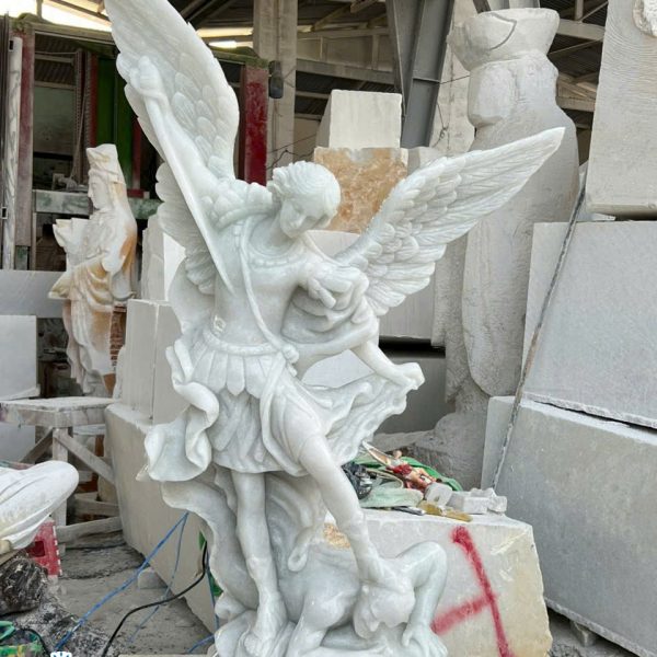 Tượng Thiên Thần Micae cao 90 cm bằng đá tự nhiên (TT031)